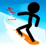 stickman snow ride android application logo